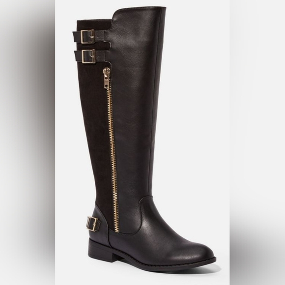 Size 6 Tayler Knee-High Buckle Boots - Picture 1 of 7